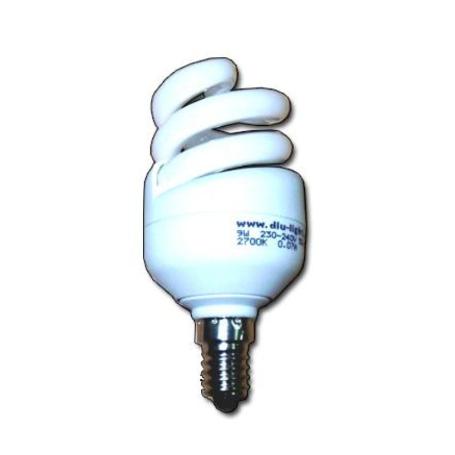 LUZ DLU FINSTOKLAMP.ELEC.T3 230V E14 SPIRAL 9WFRIA FLSG4022