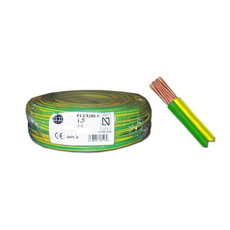 CABLE ELECTRICO FLEXIBLE 6,0 MM DE 100 MT AMAR-VERD TT 52060,9