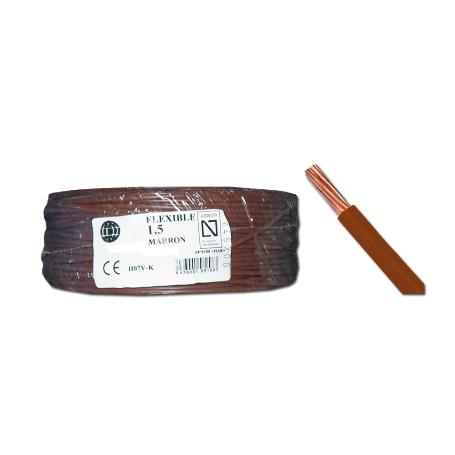 CABLE FINSTOCK ELECTRICO FLEXIBLE 4,0 MM DE 100 MT MARRON 52040,