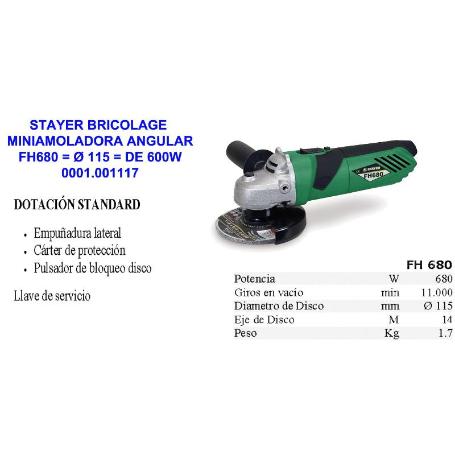 AMOLADORA ANGULAR FH680