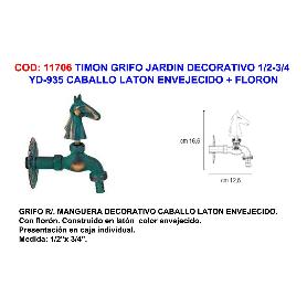 PLUVIA GRIFO JARDIN DECORATIVO YD935 CABALLO 1-2-3-4 LAT.EN+FLOR