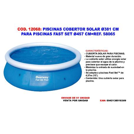 PISCINAS CUBIERTA SOLAR 460 CM PISCINAS STEEL PRO 58253-58065