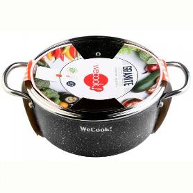WECOOK CAZUELA 24CM C-TAPA ANTIADH 3MM TODOFUEGO GRANITE 73024