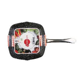 WECOOK GRILL RAYAS 28X28CM ALU ANTIAD 3MM TODOFUEG GRANITE 75028