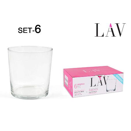 VAJILLA SET 6 VASOS PINTA 345 CC BODEGA  REF 20011