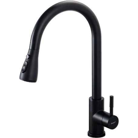 IBERGRIF GRIFO COCINA FREGADERO DUCHETA EXTRAIBLE NEGRO M22136B