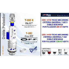 TECNO DESCARGADOR WC CISTERNA T282N DOBLE DESCARGA+KIT  507774