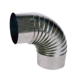 ESTUFA CODO GALVANIZADO RIZADO 90º DE 200 CGS20090