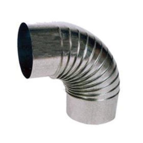ESTUFA CODO GALVANIZADO RIZADO 90º DE 200 CGS20090