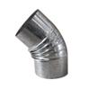 ESTUFA CODO GALVANIZADO RIZADO 45º DE 200 CGS20045