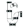 TECNO SIFON SENC.CON T-LAV.  S-V 1-1-2 (T-31T) 50060