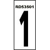 NORMALUZ NUMERO ADHESIVO  1   4.6X14 PVC GLASSPACK 0,4 RD53501