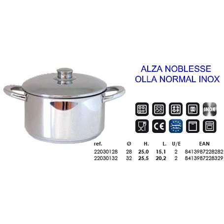 FINSTOCK ALZA NOBLES OLLA INOX 40 22,3CM LITROS 27,5 22030040