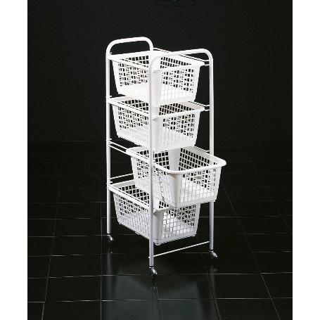 MENAJE METALTEX VERDULERO 4 CESTOS 38X30X83 CM MIAMI 341804003