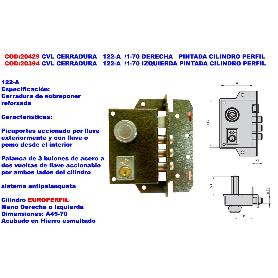 CVL CERRADURA   122-A  -1-70 DERECHA PINTADA CILINDRO PERFIL