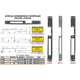 DORCAS ARMADURA FRONTAL GRIS L-22 DE 250X22 MM LARGA 24GA