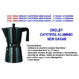 OROLEY FINSTO CAFETERA DAKAR 12 TAZAS  NEGRO ANTRACITA 215020500