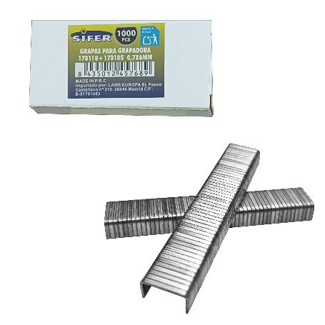 SIFER GRAPAS P-GRAPADORA 17110-17105  07X6MM CAJA 1000 PCS
