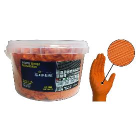 GUANTE SIFER NITRILO 8M DIAMAN-NARANJA-DUNE CUBO 150U T-L