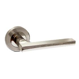 AYR MANILLA ROSETA ALUMINIO 52 Ø NIQUEL SATIN-BRILLO JUEGO A8801