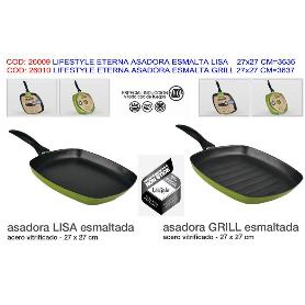 BAJA LIFESTYLE ETERNA ASADORA ESMALTA LISA 27X27 CM 3636
