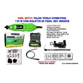 TALOX MULTIHERRAMIENTA COMBITOOL 135 W C-MALETIN 60 PZAS. MG005B