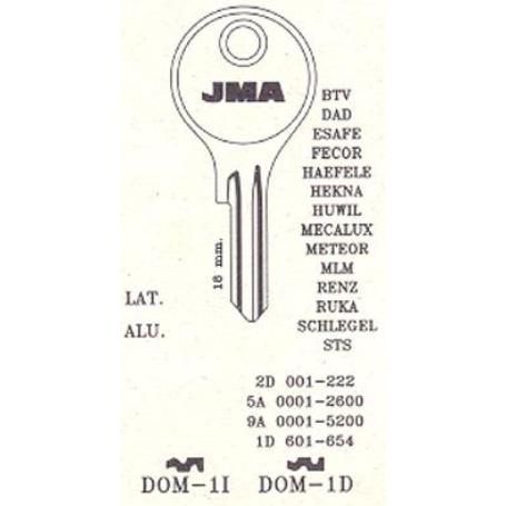 LLAVES JMA TIPO B MOD DOM- 1I (CAJA 50 UNIDADES)