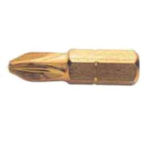 PUNTA DE TORSIÓN TIN 1/4&QUOT; PARA TORNILLOS POZIDRIV PZ1 DE 25&NBSP;MM (10 PIEZAS/CAJA DE PLÁSTICO)