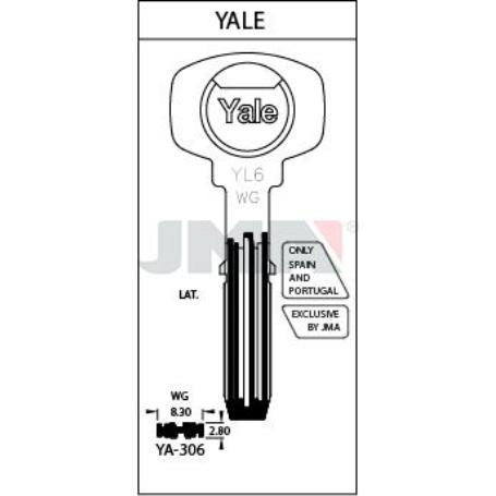LLAVES JMA SEGURIDAD LATON MOD YA-306