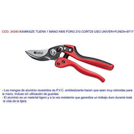 KAMIKAZE TIJERA PODA 1 MANO KM5 210MM USO UNIVERSAL+FUNDA 9717
