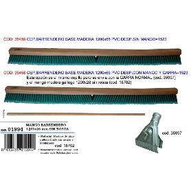 CEPILLO BARRENDERO MADERA 1200X65 PVC DESP.SIN MANGO GARRA 1523
