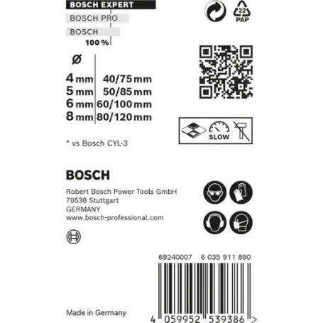 SET DE BROCAS EXPERT MULTICONSTRUCTION CYL-9 DE 4/5/6/8&NBSP;MM, 4 UNIDADES