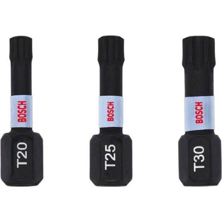 PUNTA PRO T IMPACT, T20 X 25, T25 X 25, T30 X 25&NBSP;MM, 3 UDS.