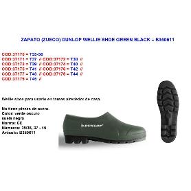 DUNLOP ZAPATO (ZUECO) JARDIN WELLIE Nº35-36  GREEN-BLACK B350611
