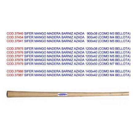 SIFER MANGO MADERA BARNIZ PARA AZADA 1001 900X40 COMO M4 BELLOTA