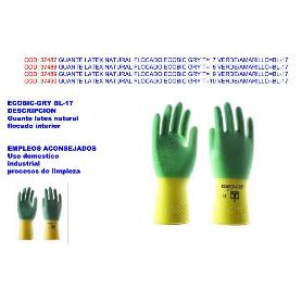3L GUANTE LATEX FLOCADO LIMPIEZA INDUSTRIAL ECOBIC GRY T-10 BL17 (CAJA 12 UNIDADES)