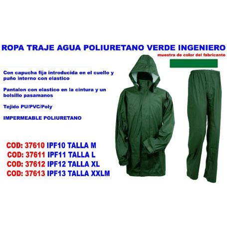 BAJA ROPA TRAJE AGUA POLIURETANO IPUF11 VERDE INGENIERO L