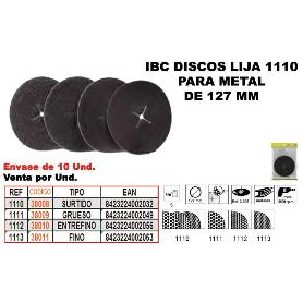 IBC FINSTOCK 1-113   5 DISCOS LIJA 127MM METAL FINOS