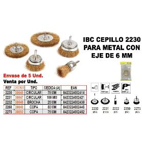IBC FINSTOCK 2-231 CEPILLO METAL 100MM CIRCULAR+EJE 6