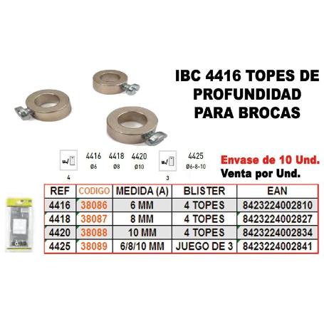 IBC FINSTOCK 4-420 4 TOPES PROFUNDIDAD BROCA 10