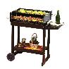 BAMBU BARBACOA CHAPA COPENHAGUE 62X46 CM CON RUEDAS 376246
