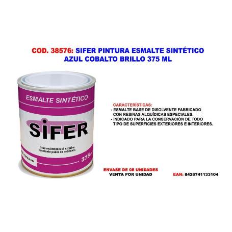 SIFER FINST PINTURA ESMALTE SINTETICO AZUL COBALTO BRILLO 375 ML