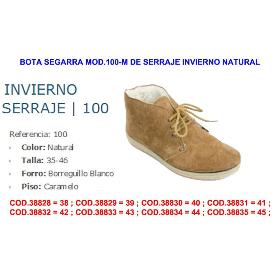 BOTA SEGARRA FINSTOCK MOD.100 SERRAJE INVIERNO NATURAL TALLA 38