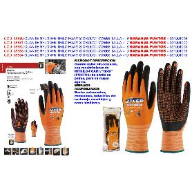 GUANTE SIFER NYLON+NITRILO PUNTOS SUPERFOAM SICRODOT T-9 HEFESTO (CAJA 12 UNIDADES)