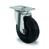 RUEDA INDUSTRIAL 80Ø GOMA NEGRA PLACA GIRO 70KG 20B0013