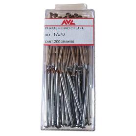 AVL PUNTA PUNTILLAHIERRO C-PLANA 70X17  MM 200 GR  BLISTER 81-G