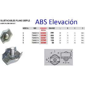 AVL SUJETACABLES PLANO SIMPLE 2 CINCADO 70000310 (CAJA 25 UNIDADES)