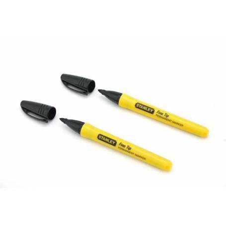 STANLEY MARCADOR PUNTA FINA NEGRO 0-47-316 BL 2 UND