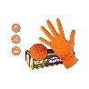GUANTE SIFER NITRILO 9,5GR 8M DIAMANTADO NARANJA-LION C-50U T-S