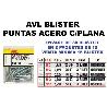 AVL BLISTER PUNTA PUNTILL ACERO 2,5X30 CABEZA PLANA ZINCADA 1625 (CAJA 15 UNIDADES)